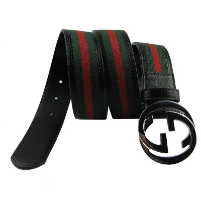 mens green and red gucci belt